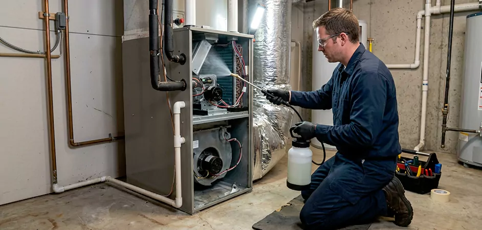 Air Handler Antimicrobial Treatment in Leander